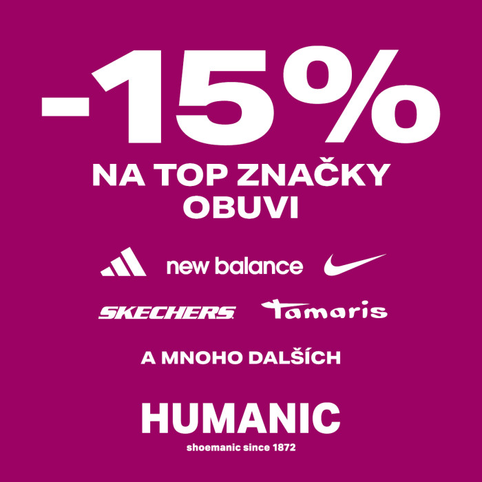 -15 % NA TOP ZNAČKY OBUVI v HUMANIC